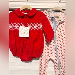 Boys Smocked Valentines Bundle 6-12 Months